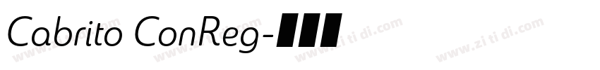 Cabrito ConReg字体转换 Cabrito ConReg字体转换